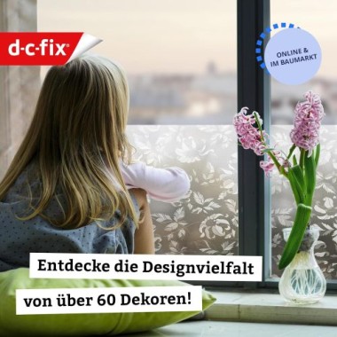d-c-fix Fensterfolie Damast, 45 cm x 2 m, selbstklebende blickdichte Sichtschutzfolie, F3460464