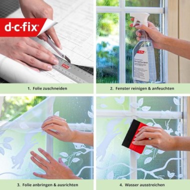 d-c-fix Fensterfolie Opal, 90 cm x 2,1 m, selbstklebende blickdichte Sichtschutzfolie, F3465372