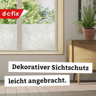 Preview: d-c-fix Fensterfolie Reispapier weiß, 67,5 cm x 2 m, selbstklebende blickdichte Sichtschutzfolie, F3468113
