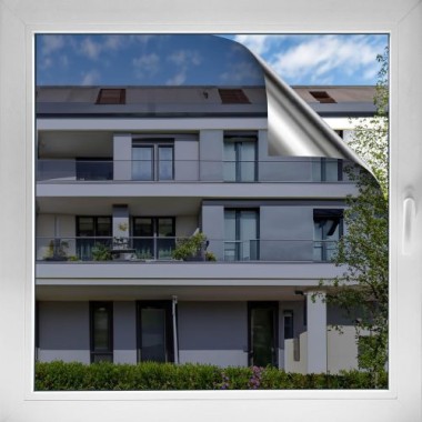 d-c-fix Fensterfolie Spiegel-Sichtschutzfolie, 67,5 x 1,5 cm, inkl. Cutter und Rakel, selbstklebende blickdichte Sichtschutzfolie, F3398050
