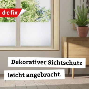 Preview: d-c-fix Fensterfolie static Frost, 45 cm x 1,5 m, selbstklebende blickdichte Sichtschutzfolie, F3380011