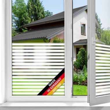 d-c-fix Fensterfolie static Linia, 67,5 cm x 1,5 m, selbstklebende blickdichte Sichtschutzfolie, F3388043