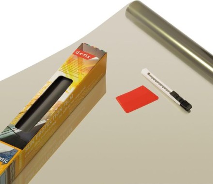 d-c-fix Fensterfolie static Sonnenschutzfolie, 90 cm x 2 m, inkl. Cutter und Rakel, Tönungsfolie für Sonnenschutz, F3395000