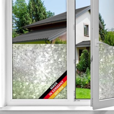 d-c-fix Fensterfolie static Splinter, 90 cm x 1,5 m, selbstklebende blickdichte Sichtschutzfolie, F3385019