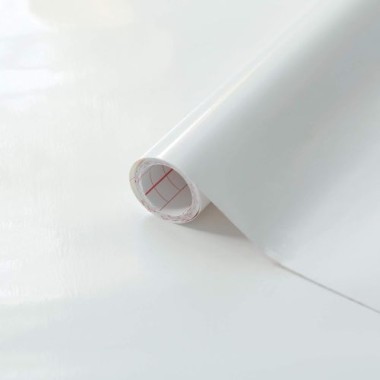 d-c-fix Klebefolie Uni-Lack weiß, 67,5 x 200 cm, selbstklebende Deko-Folie für Möbel, F3468075