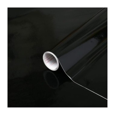 d-c-fix Klebefolie Uni Lack schwarz, 67,5 cm x 2 m, selbstklebende Deko-Folie für Möbel, F3468348