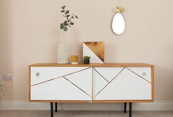 d-c-fix Klebefolie Uni Lack weiß, 90 cm x 2,1 m, selbstklebende Deko-Folie für Möbel, F3465359