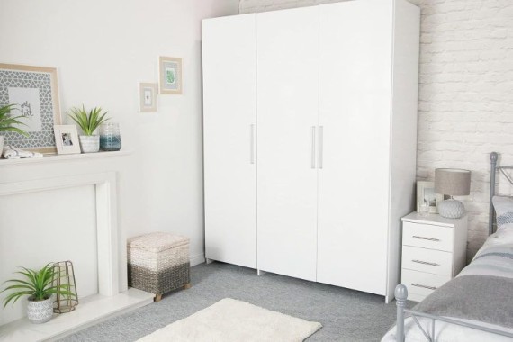 d-c-fix Klebefolie Uni Lack weiß, 90 cm x 2,1 m, selbstklebende Deko-Folie für Möbel, F3465359