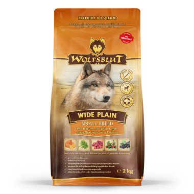 Wolfsblut Wide Plain für ausgewachsene Hunde kleiner Rassen, Trockenfutter, 2kg, WB764522