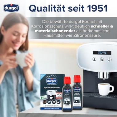 durgol swiss espresso Spezial-Entkalker für alle Kaffeemaschinen, 125 ml (2er Pack), 630015