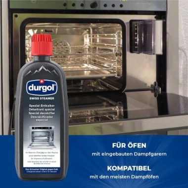 Preview: durgol swiss steamer Spezial-Entkalker – Kalkentferner für Steamer bzw. Dampfgarer, 500 ml, A100003633