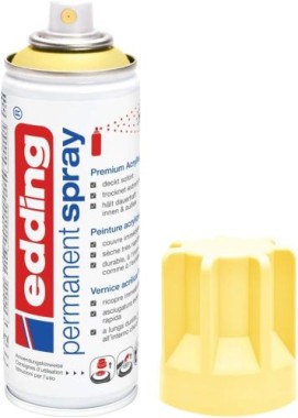 Edding  Permanent Spray, Acryllack, 915 Pastellgelb Matt 200 ml, 95684