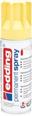 Edding Permanent Spray, Acryllack, 915 Pastellgelb Matt 200 ml, 95684