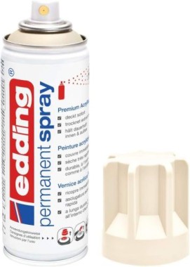 Edding  Permanent Spray, Acryllack, 920 Hellelfenbein Matt 200 ml, 95694