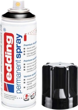 Edding  Permanent Spray, Acryllack, 951 Tiefschwarz Glänzend 200 ml, 95650
