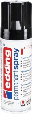 Edding Permanent Spray, Acryllack, 951 Tiefschwarz Glänzend 200 ml, 95650