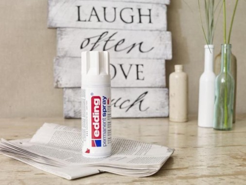 Edding Permanent Spray, Acryllack, 953 Verkehrsweiß Glänzend 200 ml, 95698