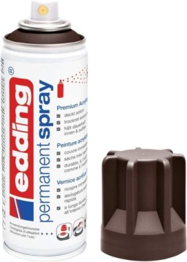 Edding Permanent Spray, Acryllack, 907 Schokoladenbraun Matt 200 ml, 95668