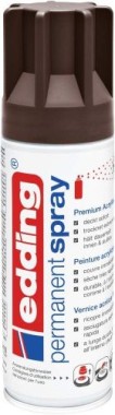 Edding Permanent Spray, Acryllack, 907 Schokoladenbraun Matt 200 ml, 95668