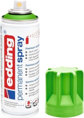 Edding Permanent Spray, Acryllack, 927 Gelbgrün Matt 200 ml, 95708