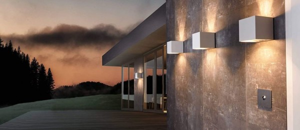 EGLO LED Außen-Wandlampe Calpino, 2 flammige Außenleuchte, Alu, Weiß, 97241