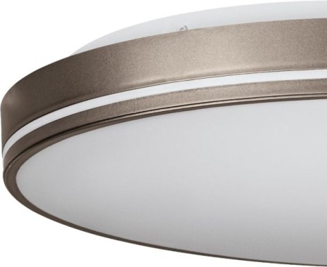 EGLO LED Deckenleuchte Orotava, dimmbare Deckenlampe mit Fernbedienung, DM 39,5 cm, Mokka/Weiß, 75707