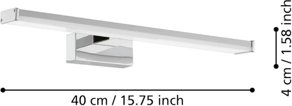 EGLO LED Spiegelleuchte Galenzana-E, aus Aluminium und Kunststoff in Chrom und Silber, neutralweiß, IP44, 74051