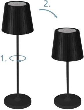 EGLO LED Tischlampe Cabozo, Außenlampe Touch dimmbar, schwarz, 75794