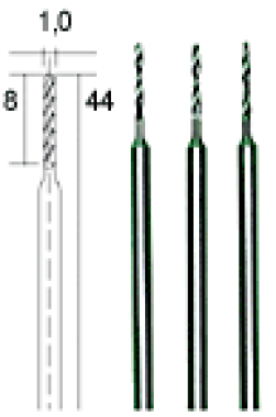 Proxxon HSS-MICRO-Spiralbohrer, Durchmesser 1,0mm, 3 Stück 28854