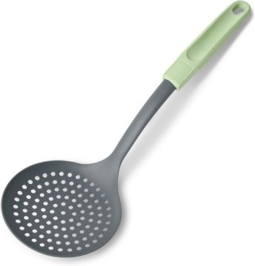 Fackelmann Abseihlöffel Ecolution, aus Holzfasern und Bio-Kunststoff, 34 cm x 11,5 cm, 33063