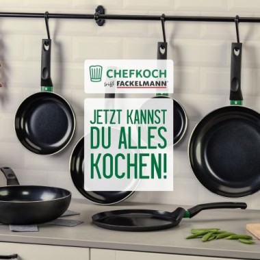 Fackelmann Chefkoch Aluminium-Pfanne Bielefeld Ø20 cm, mit Keramik-Antihaft-Beschichtung, 23363