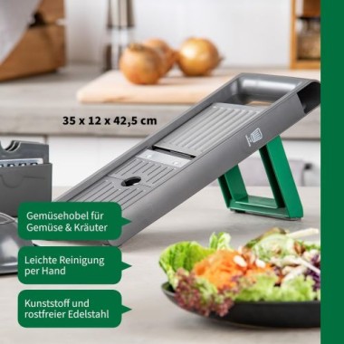 Preview: Fackelmann Chefkoch Gemüsehobel 6-teilig, Inklusive 4 Einsätze & Aufbewahrungsbehälter, 23434