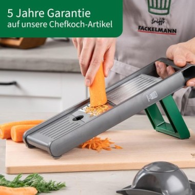 Fackelmann Chefkoch Gemüsehobel 6-teilig, Inklusive 4 Einsätze & Aufbewahrungsbehälter, 23434