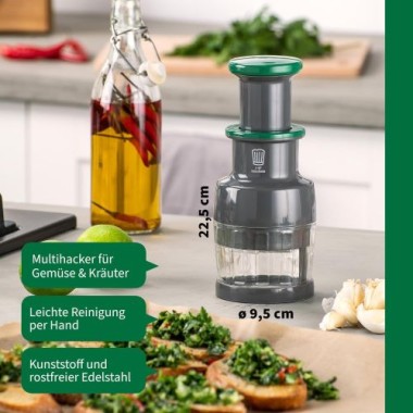 Preview: Fackelmann Chefkoch Gemüseschneider 2-teilig, mit scharfen Rotationsklingen, 23432