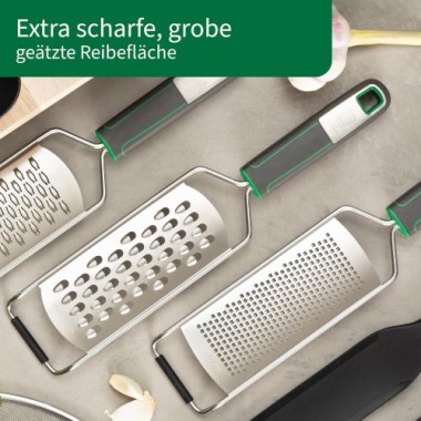 Fackelmann Chefkoch Handreibe Grob Premium, mit ergonomischem Griff, 23126