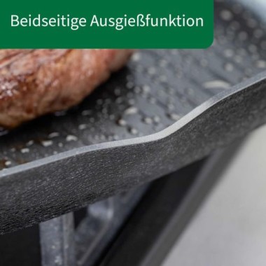 Fackelmann Chefkoch Keramik-Grillpfanne Hamburg, Hochwertige 28 cm Antihaft-Pfanne aus recyceltem Aluminium, 23721