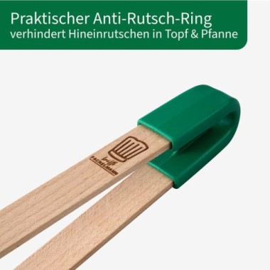 Fackelmann Chefkoch Küchenzange aus nachhaltigem Buchenholz, 40 x 8 cm, 31165