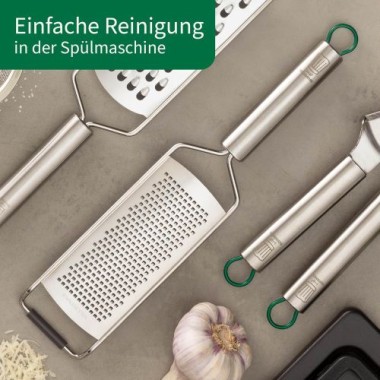 Preview: Fackelmann Chefkoch München Premium Edelstahl Reibe für Feines Reiben, 23337