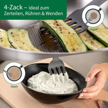 Fackelmann Chefkoch Multigabel aus Kunststoff, geeignet für beschichtete Töpfe und Pfannen, 23057