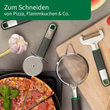Preview: Fackelmann Chefkoch Pizzaschneider Premium – Perfekt für Pizza, Flammkuchen & Co, 18 cm, 23111