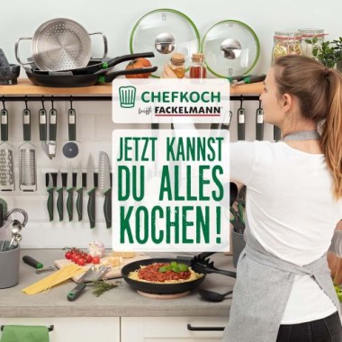 Fackelmann Chefkoch Pizzaschneider Premium – Perfekt für Pizza, Flammkuchen & Co, 18 cm, 23111