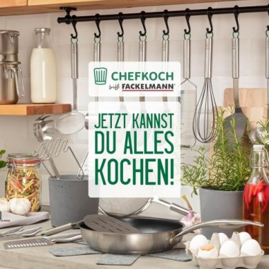 Fackelmann Chefkoch Premium Edelstahl Reibe, Grob, Spülmaschinengeeignet, Ergonomischer Griff, 315x75x25 mm, 23338