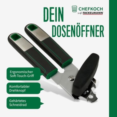 Preview: Fackelmann Dosenöffner Premium – Schneidrad für ein einfaches Öffnen von Dosen & Konserven, 23116