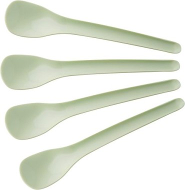 Fackelmann Eierlöffel Eco, 14cm, 4 Stk, grün, 33020