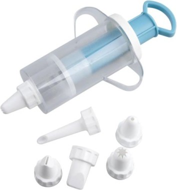 Fackelmann Garnierspritze inkl. 6 Tüllen Easy Decorating, 7-teilig, 42803