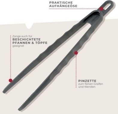 Preview: Fackelmann Steakpinzette zum feinen Greifen und Wenden – für Fleisch und Steak, 40197