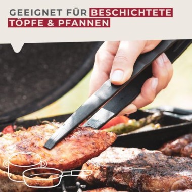 Preview: Fackelmann Steakpinzette zum feinen Greifen und Wenden – für Fleisch und Steak, 40197