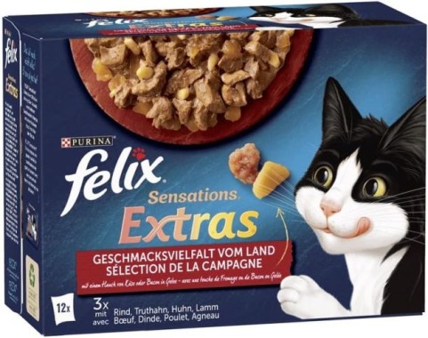 Felix Nassfutter Sensation Extra Vielfalt vom Land, 12x85g, 12448369