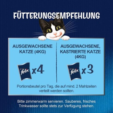 FELIX So gut wie es aussieht, Katzenfutter nass in Gelee, Sorten-Mix, 44er Pack (44 x 85g), 12449919