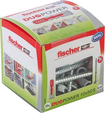 fischer DUOPOWER 10 x 50 S Universaldübel mit Sicherheitsschraube 535461